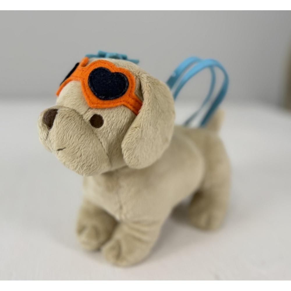 Gymboree Girl Beach Puppy Plush Purse Tropical-Bloom Tan Lab Labrador Dog 2010